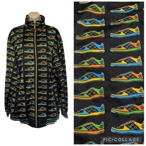 Vintage CLH Creating Limitless Heights Colorful Sneakers Full Zip Track Hoodie